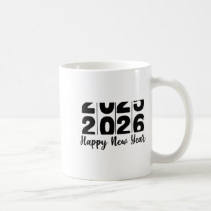 2026 Happy New Year Bold Numbers Celebration Party Coffee Mug