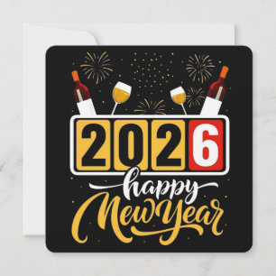 "2026 Happy New Year" Celebration Design  Invitation