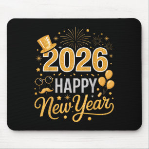 2026 Happy New Year Celebration For Party Enthusia Mouse Pad