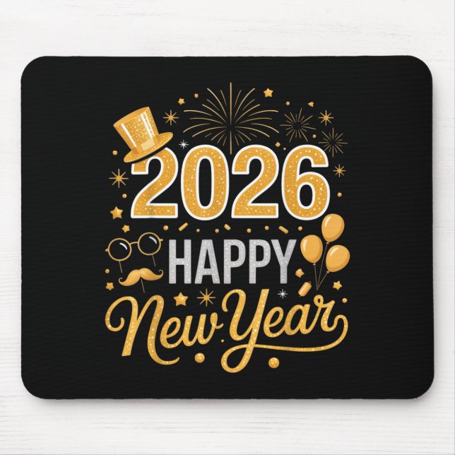2026 Happy New Year Celebration For Party Enthusia Mouse Pad (Front)