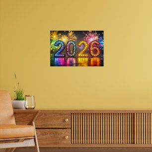 2026, Happy New Year Celebration, Poster