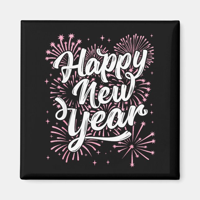 2026 Happy New Year Eve Party Firework Men Women K Magnet (Front)
