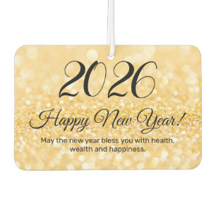 2026 happy new year,gold glitters sparkles car air freshener