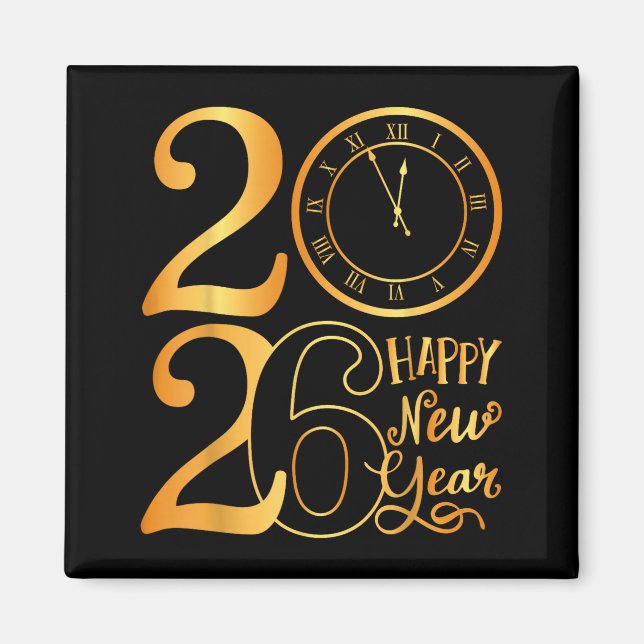 2026 Happy New Year  Magnet (Front)