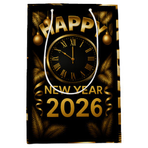  "2026 Happy New Year"  Medium Gift Bag
