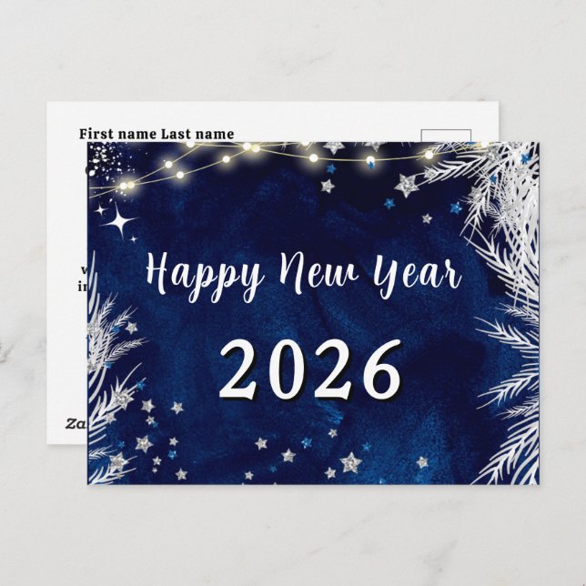 2026,Happy new year! Postcard (Front/Back)