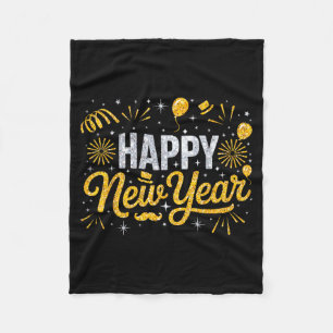 2026 Happy New Year's Eve Party Crew Squad Family  Fleece Blanket