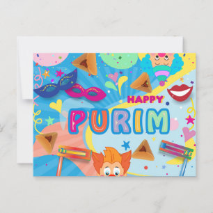 2026 Happy Purim Festival Postcard