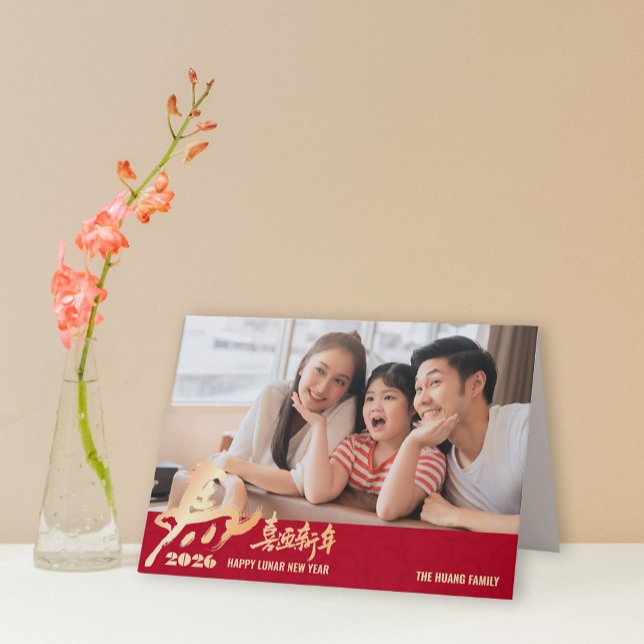 2026 Horse Photo Chinese Lunar New Year Holiday Card (2026 Horse Photo Chinese Lunar New Year Holiday Card)
