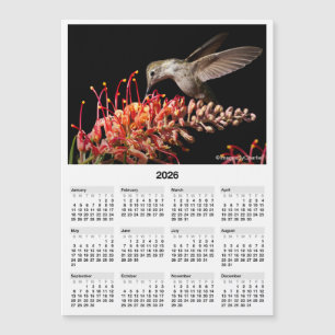2026 Hummingbird 5x7" Magnetic Mini Calendar