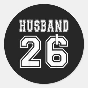 2026 Husband Wife Matching Engagement Party Classic Round Sticker