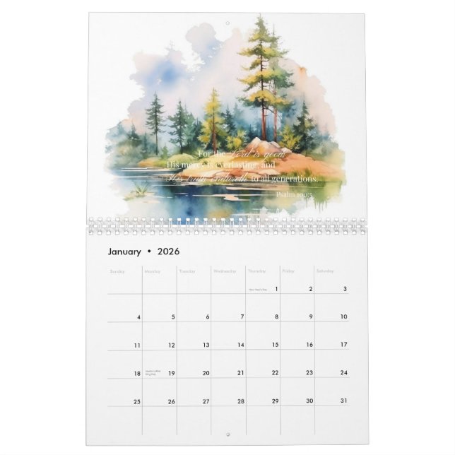 2026 Inspirational Wall Calendar Books of Psalms (Jan 2026)