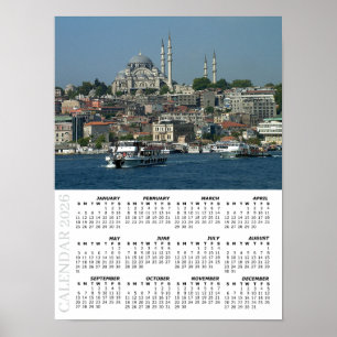 2026 Istanbul Calendar, Sultan Ahmed, Turkey Poster
