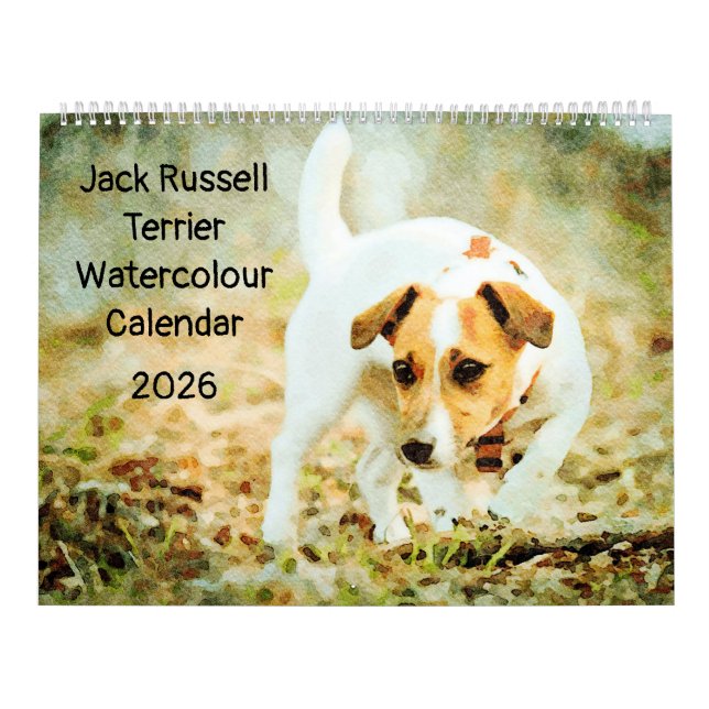 2026 Jack Russell Terrier Dog Lover Person Gift Calendar (Cover)