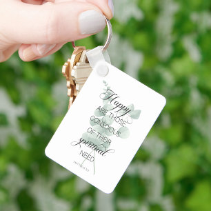 2026 JW Year Text Matthew 5:3 with Eucalyptus Key Ring