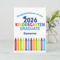 2026 Kindergarten Graduate Custom Cute Graduation