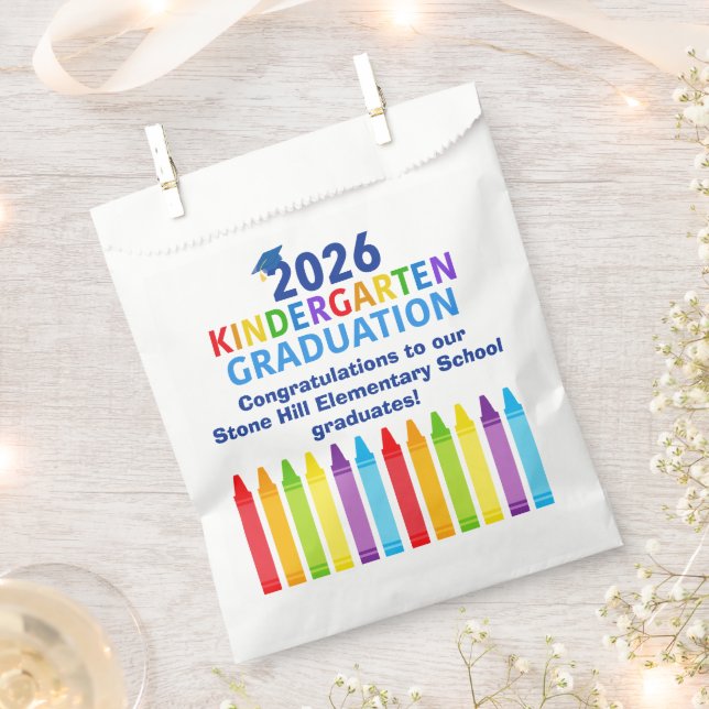 2026 Kindergarten Graduation Custom School Party Favour Bag (Clipped)