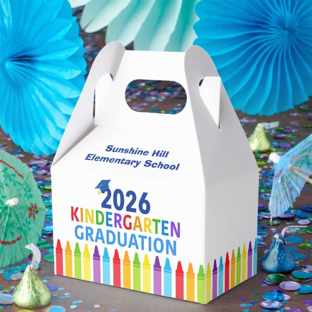 2026 Kindergarten Graduation Custom School Party Favour Box (Party)