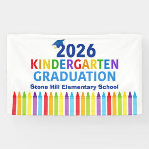 2026 Kindergarten Graduation Elementary School Banner