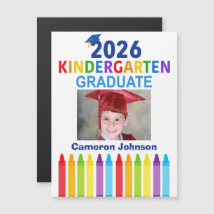 2026 Kindergarten Graduation Photo Magnetic Card