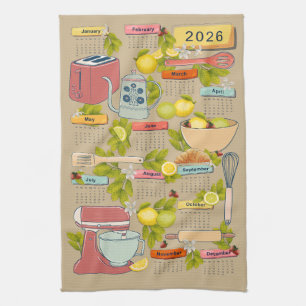2026 Kitchen Calendar Tea Towel