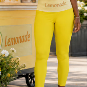 "2026 LEMONADE" - CUSTOM HIGH WAISTED CAPRI LEGGINGS