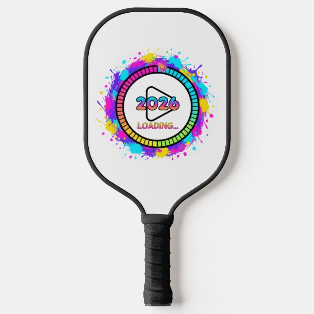 2026 Loading Progress Bar Sticker Pickleball Paddle (Front)