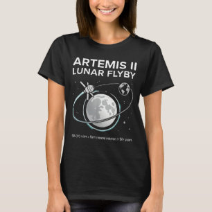 2026 Lunar Flyby - Moon Mission Space T-Shirt