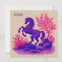 2026 Lunar Horse Zodiac Illustration