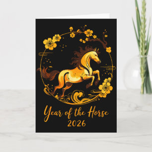 2026 Lunar New Year Horse Men Women Girls Boys Kid Card