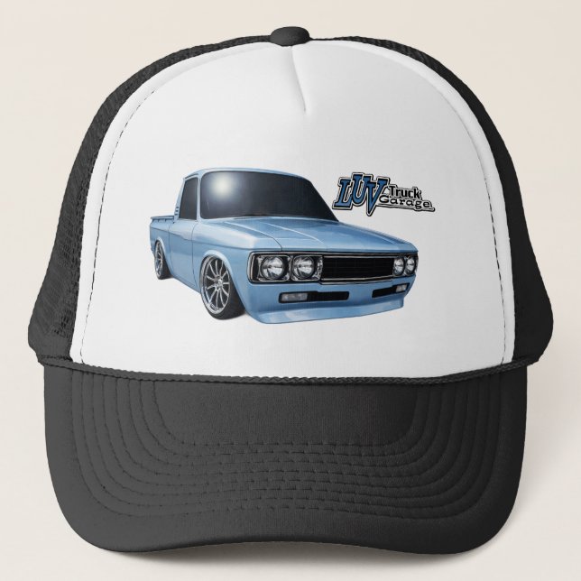 2026 Luv Truck Garage Trucker Hat with  Blue Luv (Front)