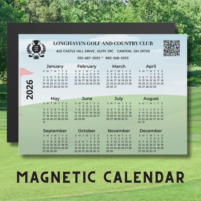 2026 Magnet Calendar Golf Club League Logo QR Code (Creator Uploaded)