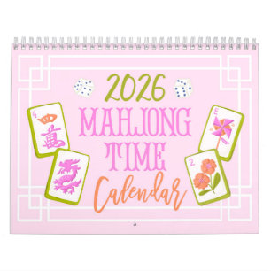 2026 Mahjong Time Wall Calendar