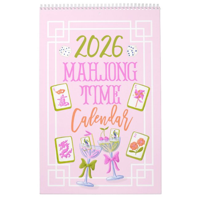 2026 Mahjong Time Wall  Calendar (Cover)