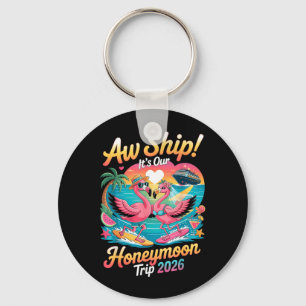 2026 Matching Honeymoon Cruise Flamingo Bride Key Ring