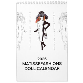 2026 MatisseFashions Illustration Calendar