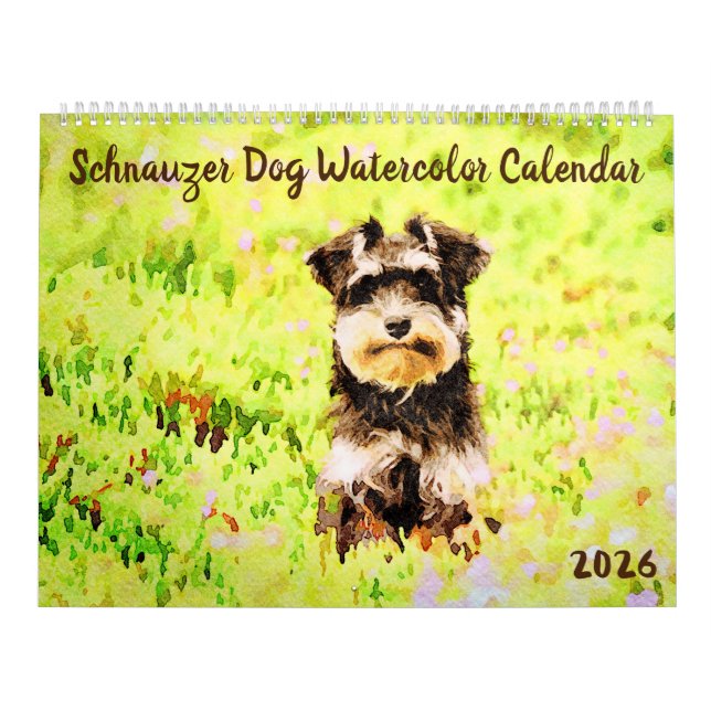 2026 Miniature Schnauzer Dog Mama Owner Lover Gift Calendar (Cover)