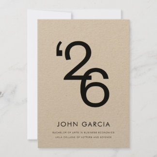 2026 Minimalist Graduation Announcements