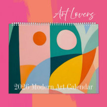 2026 Modern Art Minimalist Wall Calendar 12-Month 
