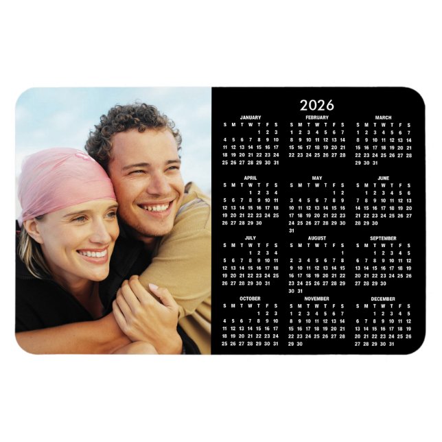 2026 Modern Calendar Photo Magnet (Horizontal)