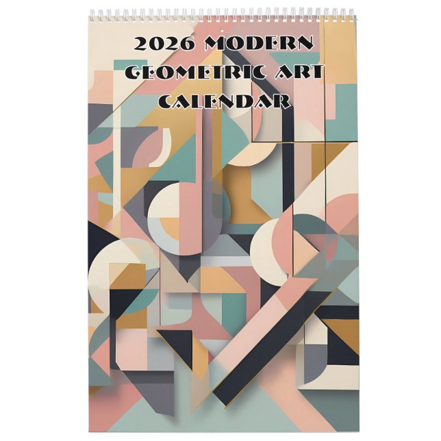 2026 Modern Geometric Art Calendar Poster (Cover)