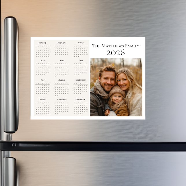 2026 Modern Landscape Holiday Photo Calendar (2026 Modern Landscape Holiday Photo Calendar Magnet)