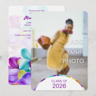 2026 Modern Stylish Graduation Photo Invitation