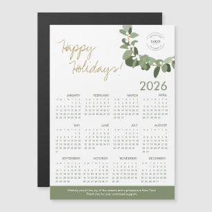 2026 Modern Wreath Your Logo here Calendar
