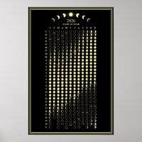 2026 Moon Phase Lunar Cycles Calendar Minimalist