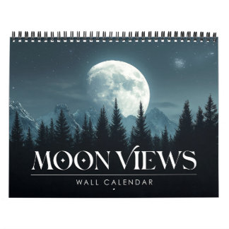 2026 Moon Views Full Moon Lunar Art Calendar