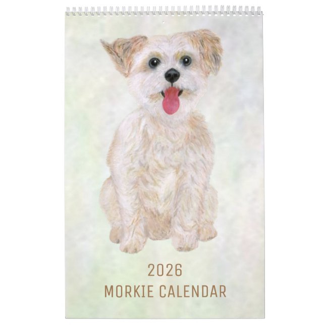 2026 Morkie Dog Calendar (Cover)