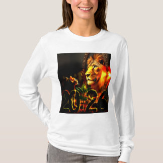2026 Motivational Art – Kitten Sees Lion in Mirror T-Shirt
