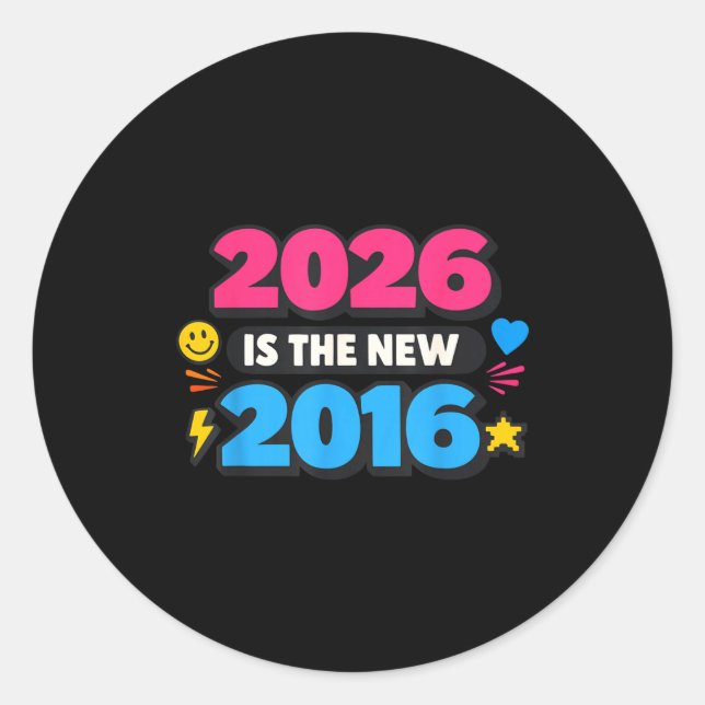 2026 New 2016 Internet Nostalgia Classic Round Sticker (Front)