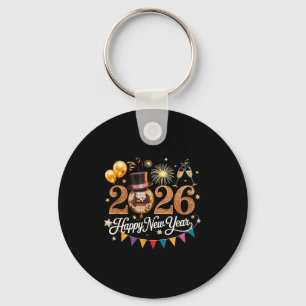2026 New Year Celebration Disco Ball Gold Festivit Key Ring